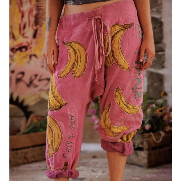 Magnolia Pearl Pants - Magnolia Pearl Pink Banana Print Jogger Pants